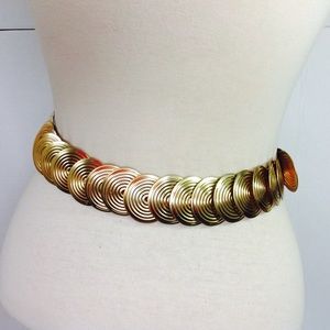 Vintage Gold Metal Belt Stretch Wrap Belt